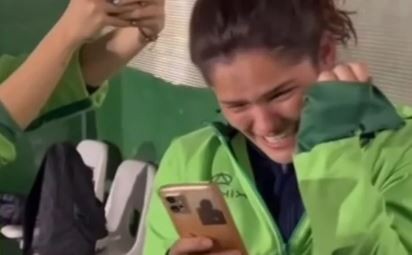 La emoción de Emilse Jonas, jugadora de Banfield, al contarle a la familia que fue convocada para la Selección argentina Sub 20