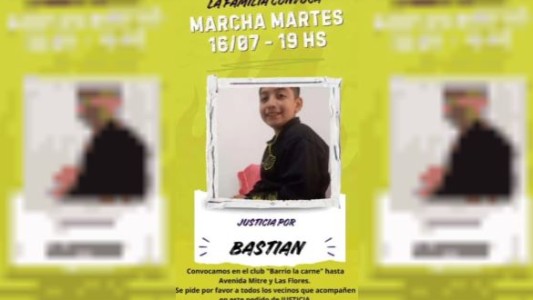 Los vecinos de Wilde vuelven a marchar para pedir justicia por Bastian