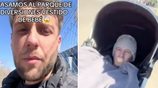 Insólito: un influencer hizo pasar a su amigo por un bebé y entró gratis al Parque de la Costa