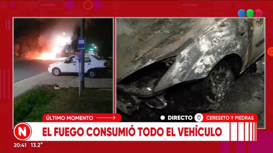 Video: se incendió un auto en zona sur