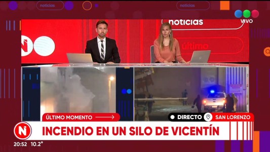 Se incendió el interior un silo de la empresa Vicentin en San Lorenzo