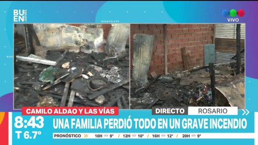 Una familia perdió todo por un incendio de su vivienda en la zona de Camilo Aldao y las vías