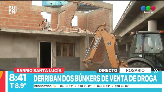 Derriban dos búnkers de ventas de droga en barrio Santa Lucía