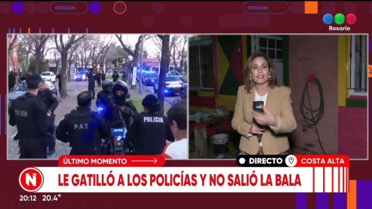 Un vecino le gatilló a policías y no salió la bala