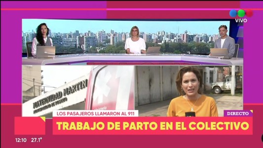 Una mujer comenzó con trabajo de parto en un colectivo y la Policía la asistió