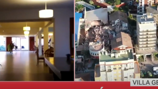 Villa Gesell: imágenes del edificio, antes y después del derrumbe