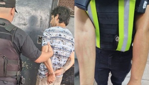 Se resistió a un control policial en el centro y amenazó de muerte a los efectivos: terminó detenido