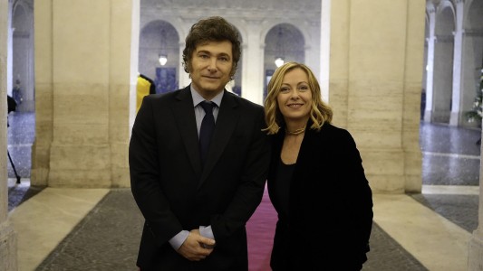 Milei se reunió en Roma con Giorgia Meloni