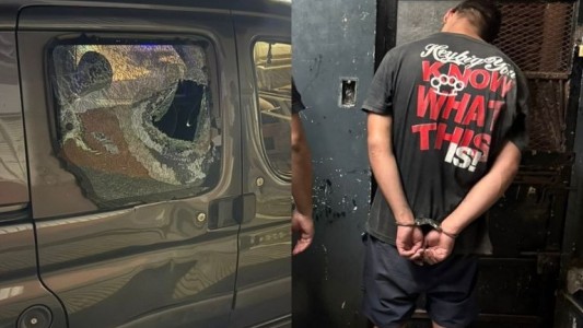 Rompió un auto para robar y lo detuvieron a pocas cuadras