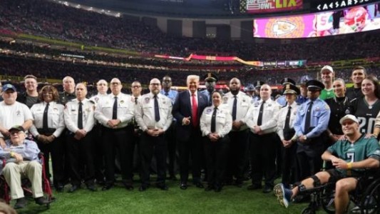 Donald Trump hizo historia: primer presidente de EE.UU. en asistir a un Super Bowl