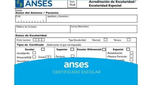 Cómo presentar el certificado de escolaridad para cobrar la asignación anual