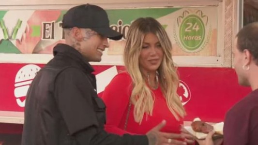 Wanda y L-Gante compartieron un choripán en Costanera para presentar su primera canción
