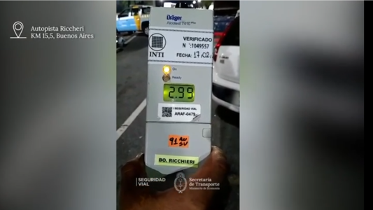 "Vengo del cumpleaños de mi hija": conducía con 2,99 gramos de alcohol en sangre