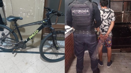 Escaló hasta un segundo piso para robar una bici y terminó detenido