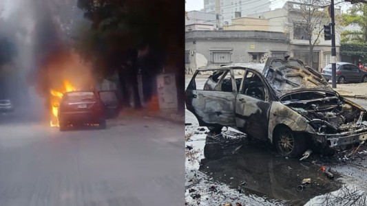 Barrio Agote: se incendió un auto a pocas cuadras de la Terminal de Ómnibus