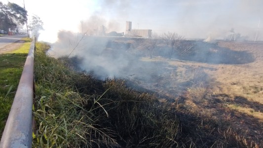 Incendio en la zona sur de Rosario