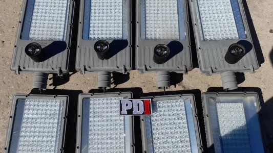 Recuperaron lámparas LED robadas del alumbrado público