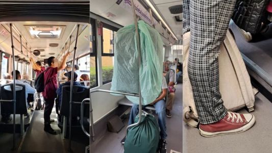 México: prohíben usar la mochila en la espalda en el metrobús