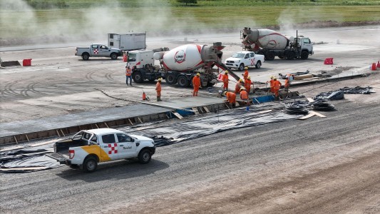 Avanzan las obras en el aeropuerto internacional Islas Malvinas