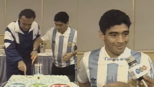 65 años del nacimiento de Maradona: el día que Diego celebró su cumpleaños en Telefe (1)