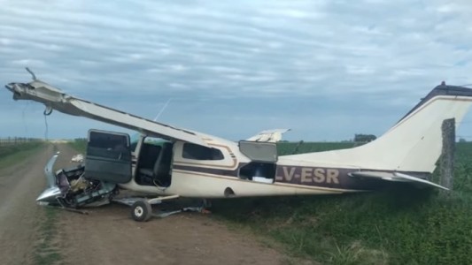 Una avioneta que transportaba droga se estrelló en un campo de Arequito