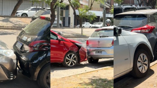 Choque en cadena en Rosario: un hombre pierde el control de su auto y afecta a cuatro vehículos
