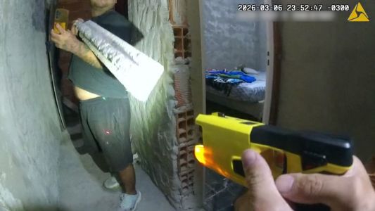 Utilizaron una pistola Taser para reducir a un agresor en un caso de violencia de género