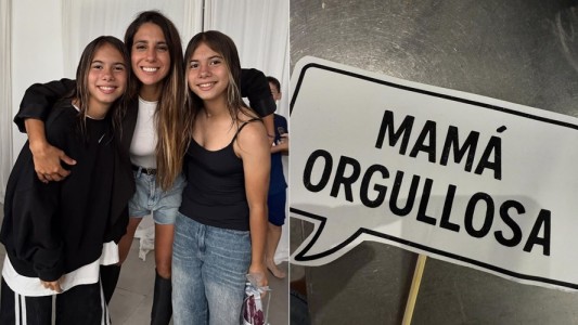 Plena felicidad: las hijas de Cinthia Fernández celebraron su fin de la primaria