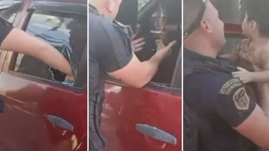 Un policía rompió una camioneta para salvar a un nene encerrado en medio de una ola de calor
