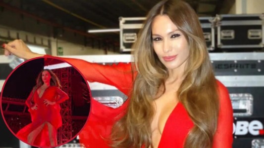 Pampita incendió el escenario 360° de María Becerra en River