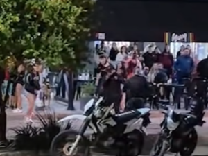 Violenta pelea entre jóvenes a la salida de un bar en Roldán