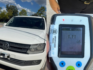 Funes: detenido con más de 3.0 g/l de alcohol en sangre