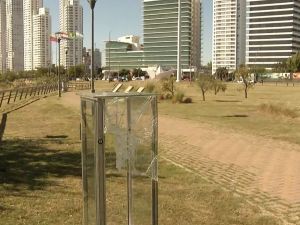 Restauraron la Virgen de Puerto Norte luego de haber sido vandalizada