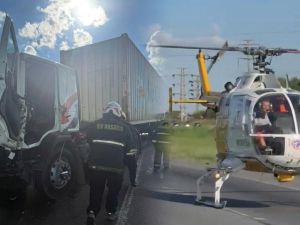 Grave accidente en la autopista Rosario-Buenos Aires: rescataron a un camionero y lo trasladaron en helicóptero