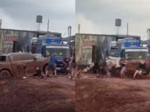 Susto en un trompódromo de Misiones: una 4x4 se salió de la pista y atropelló a espectadores
