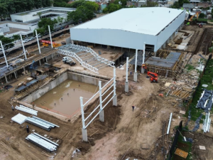 Juegos Suramericanos 2026: avanza la construcción del Centro Acuático