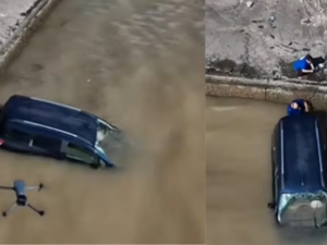 Pescadores rescataron a una mujer y a su hija tras caerse una camioneta al río