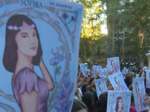 Familiares y amigos marcharon por el crimen de Sophia