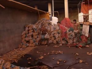 Volcó un camión cargado con papas: le habrían fallado los frenos