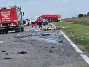 Choque en Ruta 14: el camionero trasladado en helicóptero está en estado crítico