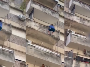 La pareja del hombre que cayó de un cuarto piso habló sobre su estado