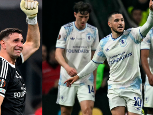 Dibu Martínez y Emiliano Buendía se consagraron campeones de la Europa League con Aston Villa