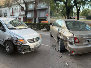 Choque en Pellegrini y Callao: embistió a un vehículo estacionado y dio positivo en alcoholemia