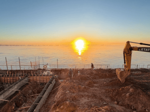 La obra del muelle de la Terminal Fluvial de Rosario ya superó el 60% de avance