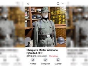 Vendía artículos vinculados al nazismo por redes y hallaron esvásticas hasta en el piso de su casa