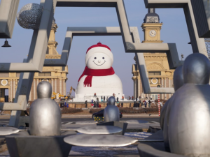China finalizó la construcción del muñeco de nieve más grande del mundo