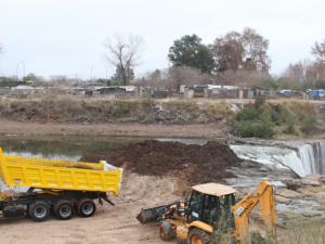 Avanzan las obras para salvar la cascada del Saladillo