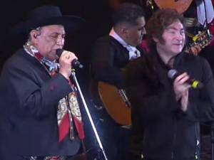 Jesús María: Javier Milei cantó “Amor Salvaje” con el Chaqueño Palavecino y le agradeció a Córdoba