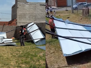 Las consecuencias de la tormenta: se les voló el techo de la casa
