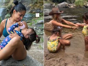 Daniela Celis y Thiago Medina en Villa Carlos Paz: las fotos de sus divertidas vacaciones familiares con las gemelas